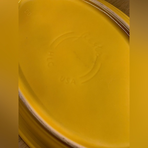 Fiesta Ware Daffodil Yellow Serving Platter 13.5” Homer Laughlin - Picture 4 of 7